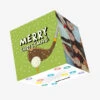 Kiwi Merry Christmas Golf In Green Confetti-exploding Greetings Card -Merry Moments 05a7485ceccd1f1db9c9e602fb6cc076