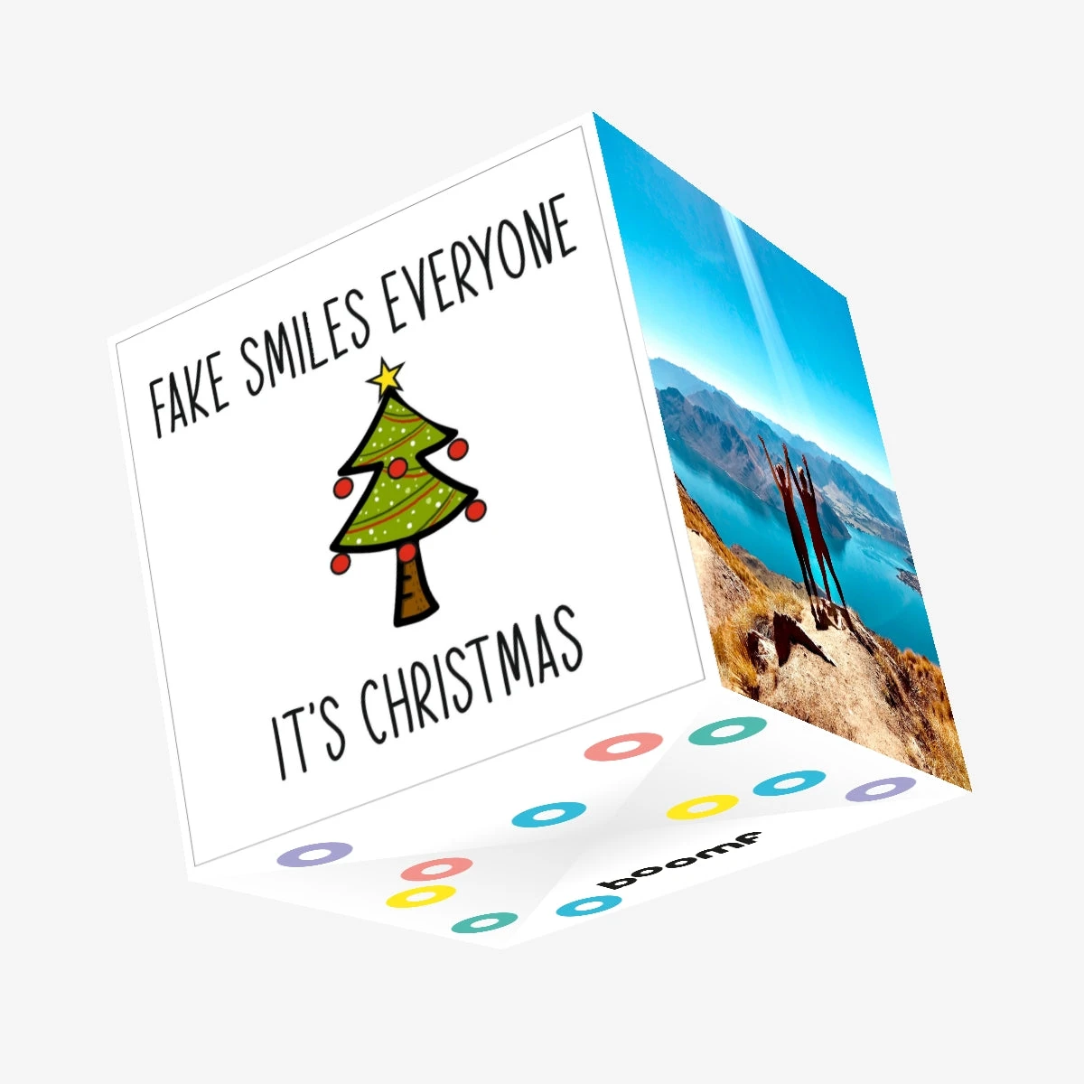 Fake Smiles Everyone Christmas Confetti-exploding Greetings Card 3 Fake Smiles Everyone Christmas Confetti-exploding Greetings Card