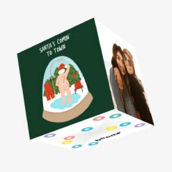 Santa's Coming To Town Confetti-exploding Greetings Card