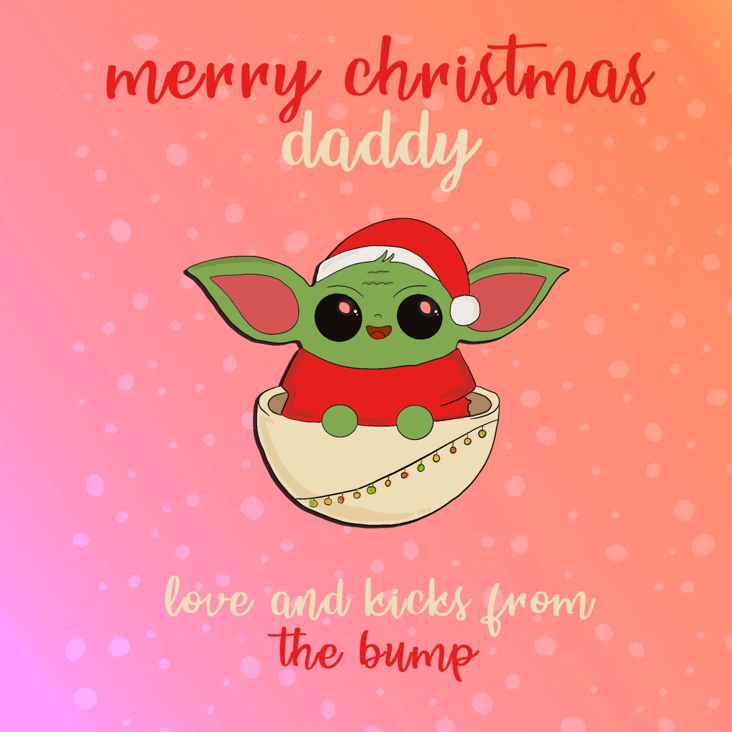 Merry Christmas Daddy Love And Kicks From The Bump Confetti-exploding Greetings Card 4 Merry Christmas Daddy Love And Kicks From The Bump Confetti-exploding Greetings Card - Image 2