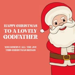 Happy Christmas Godfather Smiling Santa Confetti-exploding Greetings Card -Merry Moments 1 0ce6f7cb 00d3 43d6 a251 e4e9017884f8