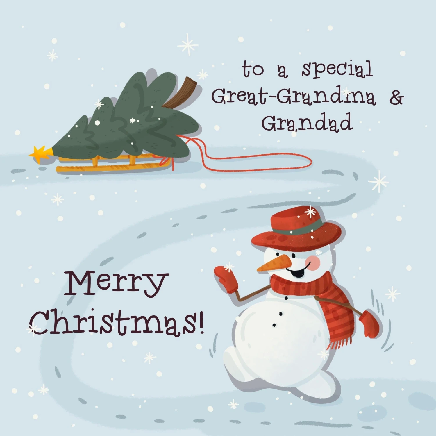 Merry Christmas Great-Granma And Grandad Funny Snowman Confetti-exploding Greetings Card 4 Merry Christmas Great-Granma And Grandad Funny Snowman Confetti-exploding Greetings Card - Image 2