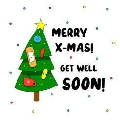 Merry Christmas Get Well Soon Christmas Tree With Plasters Confetti-exploding Greetings Card -Merry Moments 1 1a6de9da 2cc8 4d0d 8ea3 112e08d52934
