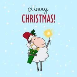 Plum Festive Sheep Merry Christmas Confetti-exploding Greetings Card -Merry Moments 1 1b93b6c8 0aed 4207 99d9 50fd3cc471a9
