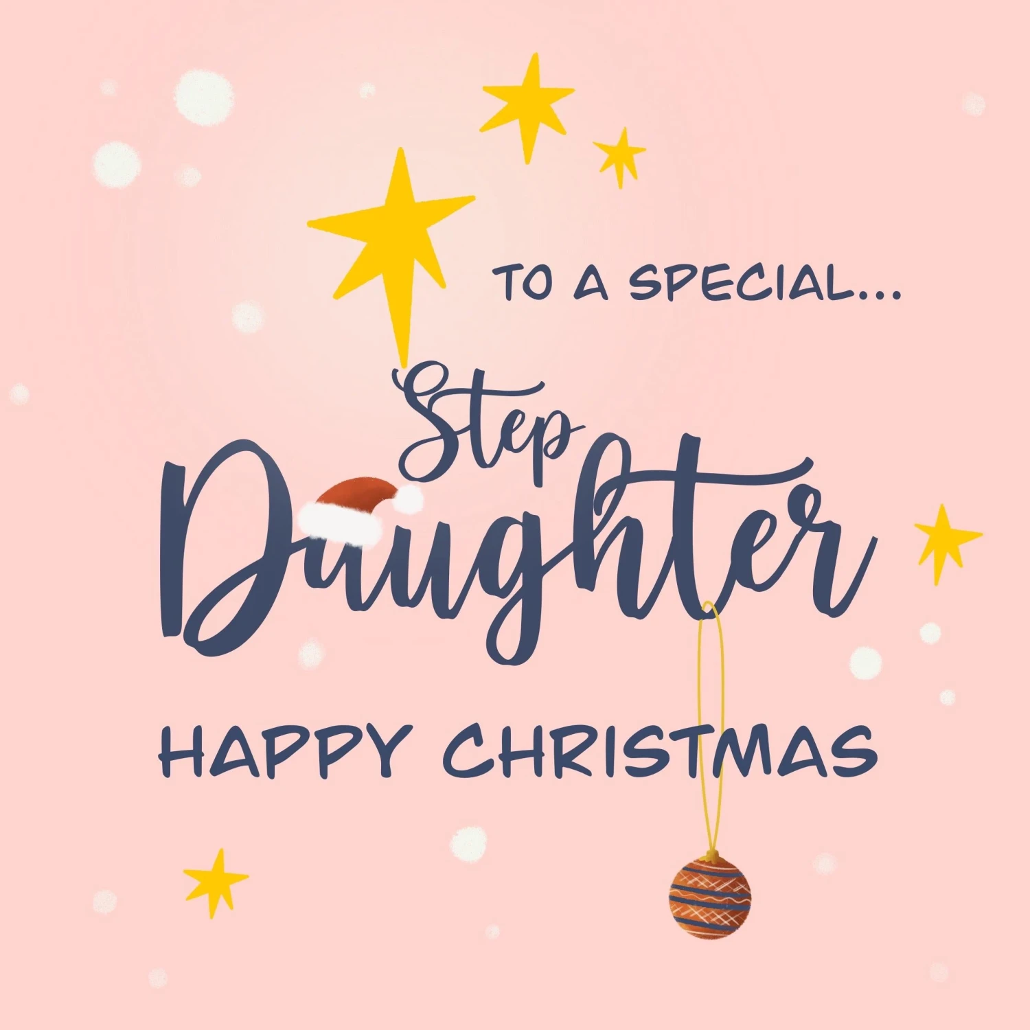 Happy Christmas Special Stepdaughter Confetti-exploding Greetings Card 4 Happy Christmas Special Stepdaughter Confetti-exploding Greetings Card - Image 2