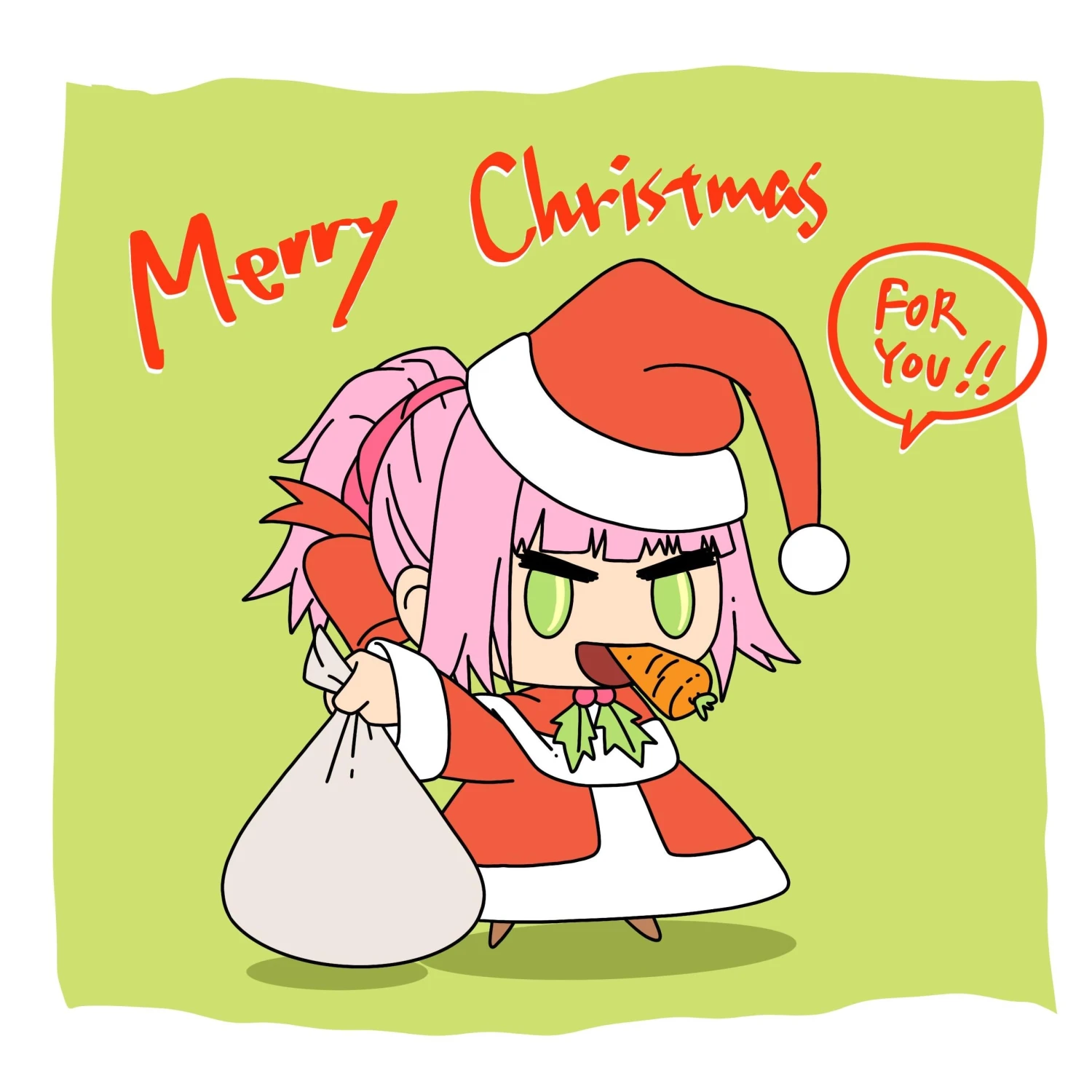 Kiwi Merry Christmas Cute Padoru Meme Confetti-exploding Greetings Card 4 Kiwi Merry Christmas Cute Padoru Meme Confetti-exploding Greetings Card - Image 2