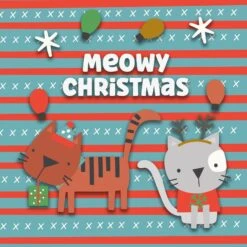 Meowy Christmas Cat Confetti-exploding Greetings Card -Merry Moments 1 2fc029b1 f573 4cbc bb47 ad07fec432ae
