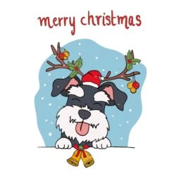 Merry Christmas Cute Schnauzer And Christmas Bells Confetti-exploding Greetings Card -Merry Moments 1 30c55d86 47e0 44c6 b42d 85b03d4b168a