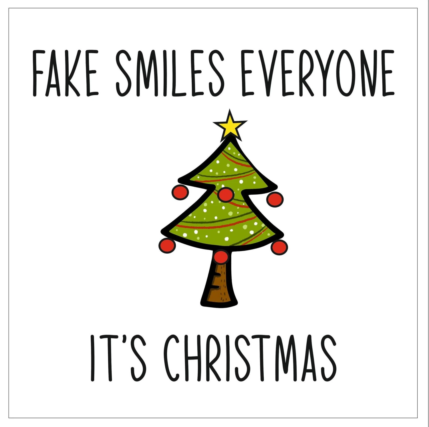Fake Smiles Everyone Christmas Confetti-exploding Greetings Card 4 Fake Smiles Everyone Christmas Confetti-exploding Greetings Card - Image 2