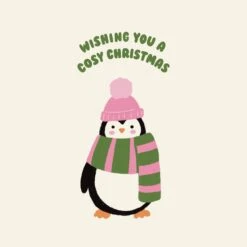 Cute Penguin Cosy Christmas Confetti-exploding Greetings Card -Merry Moments 1 39d57d5d 82f2 433c 8489 f94626726106