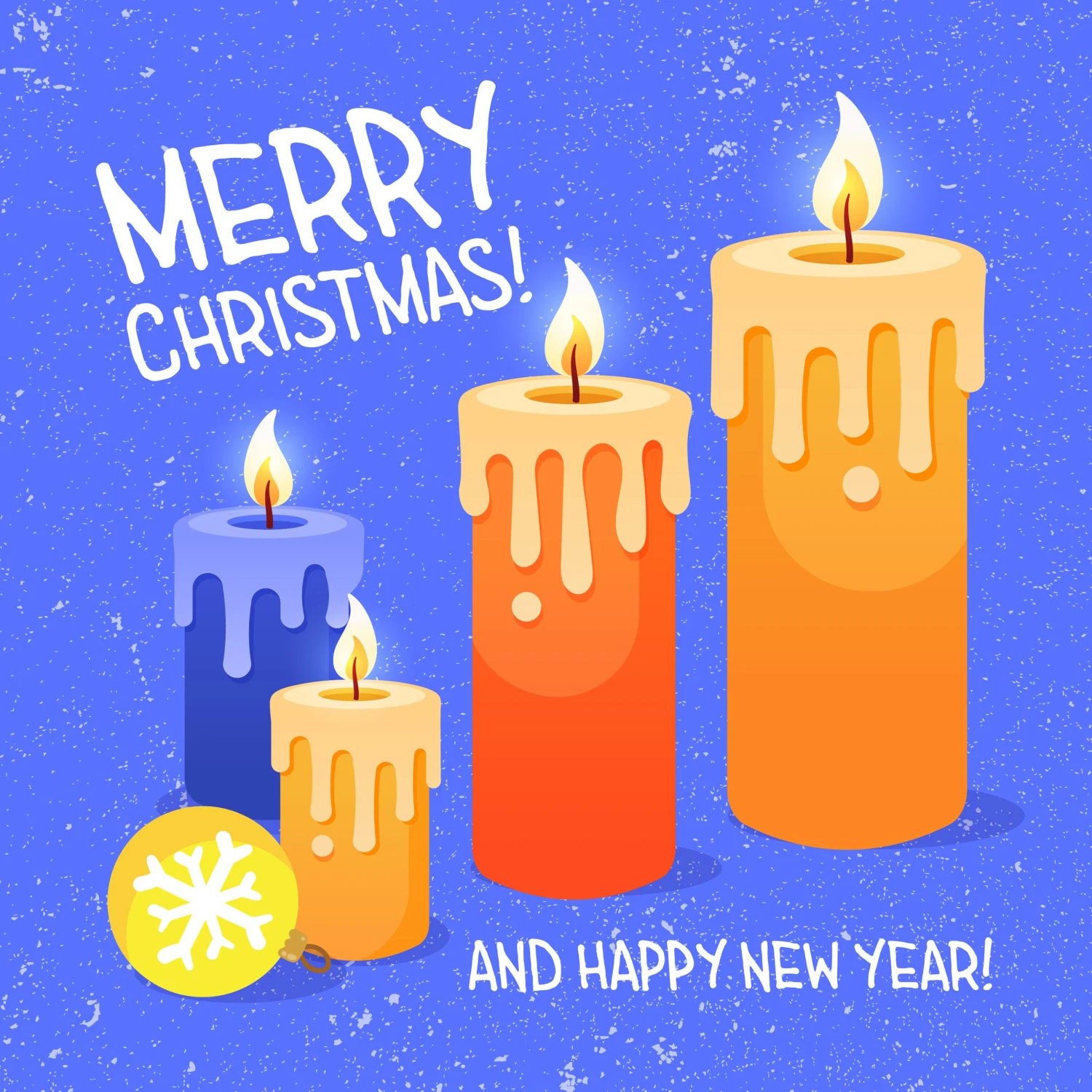 Candles Merry Christmas And Happy New Year Confetti-exploding Greetings Card 4 Candles Merry Christmas And Happy New Year Confetti-exploding Greetings Card - Image 2