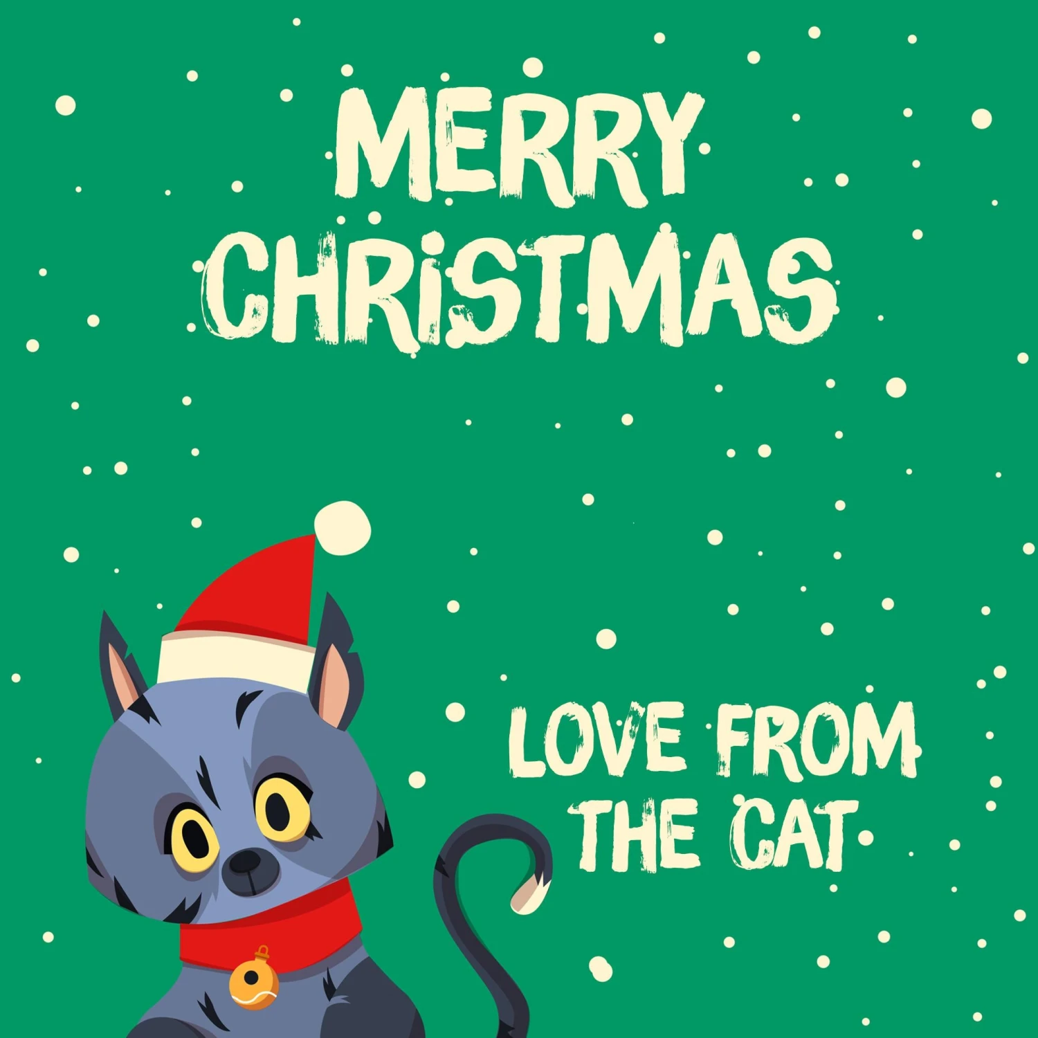 Merry Christmas From The Cat Christmas Confetti-exploding Greetings Card 4 Merry Christmas From The Cat Christmas Confetti-exploding Greetings Card - Image 2