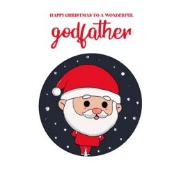 Happy Christmas Godfather Cute Santa Confetti-exploding Greetings Card -Merry Moments 1 56599a49 452e 48af 8c87 4846edfb89f6