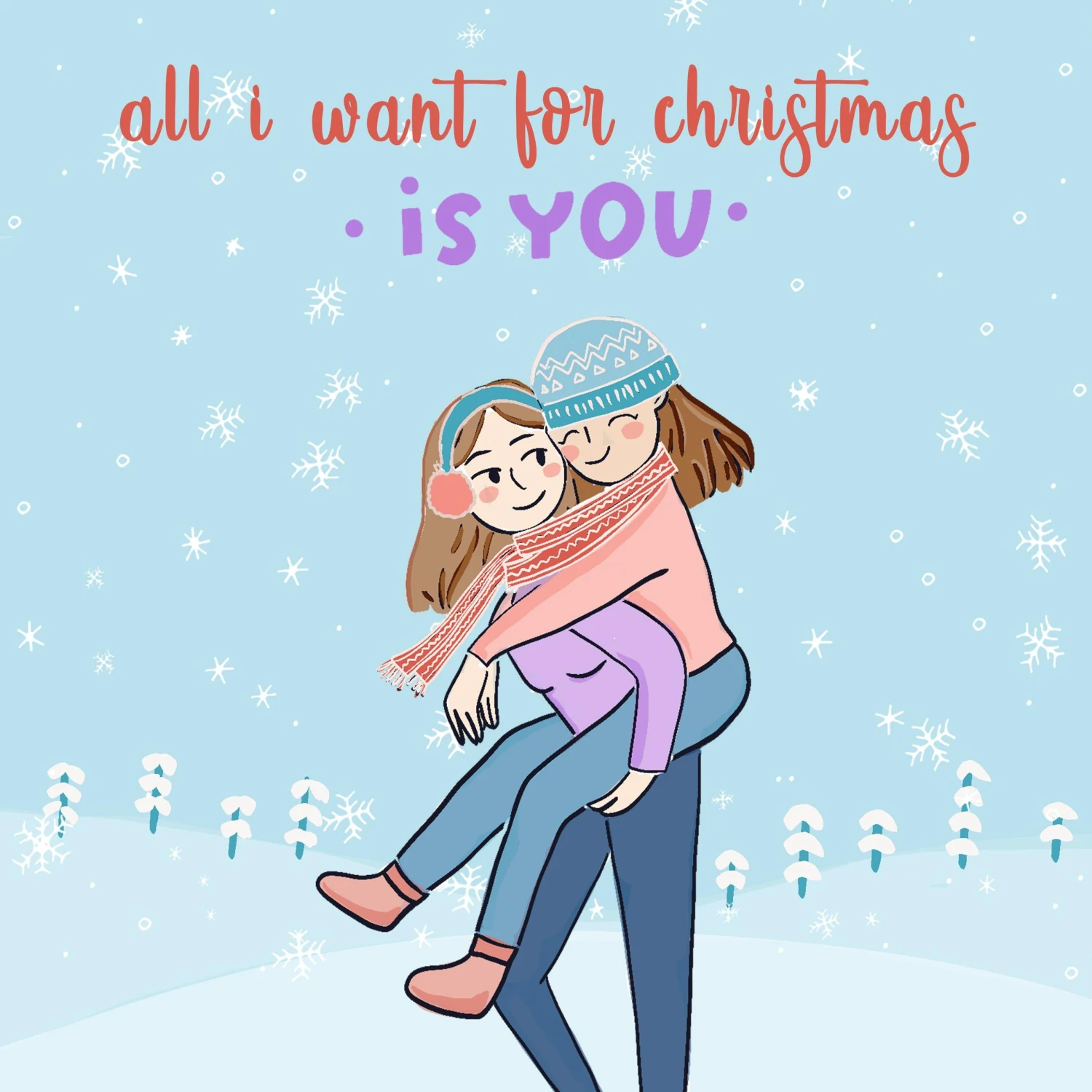 Lesbian Couple All I Want For Christmas Confetti-exploding Greetings Card 4 Lesbian Couple All I Want For Christmas Confetti-exploding Greetings Card - Image 2