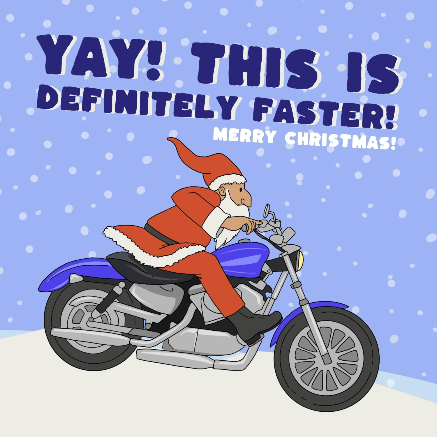 Kiwi Santa And His Harley Davidson This Is Definitely Faster Christmas Confetti-exploding Greetings Card 4 Kiwi Santa And His Harley Davidson This Is Definitely Faster Christmas Confetti-exploding Greetings Card - Image 2