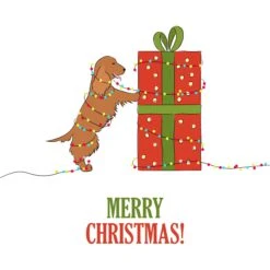 Plum Merry Christmas Cute Little Cocker Spaniel And A Huge Gift Confetti-exploding Greetings Card -Merry Moments 1 5d90dc33 00b0 4e32 af48 1901027dd8a7