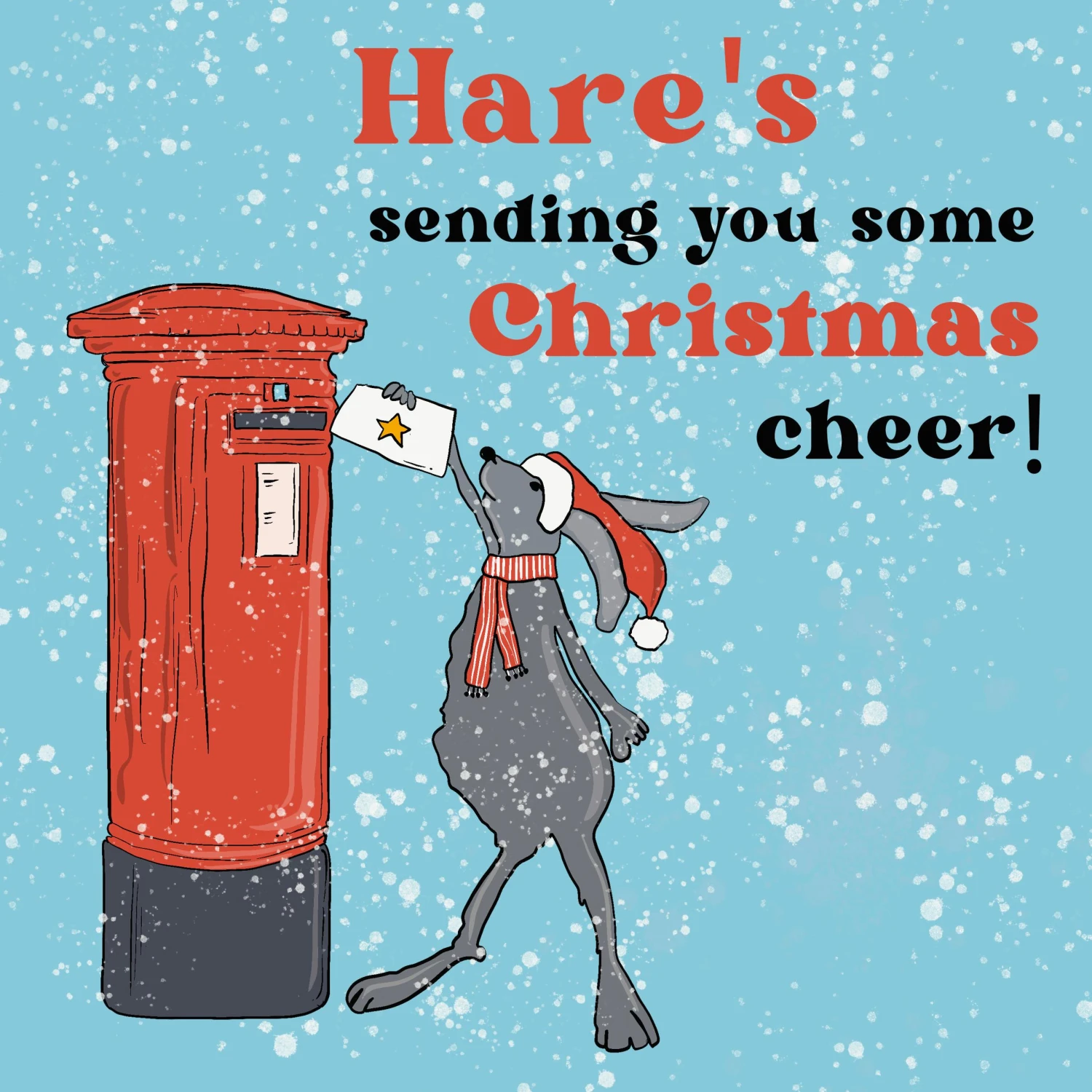Merry Christmas Hare's Sending You Some Christmas Cheer! Confetti-exploding Greetings Card 4 Merry Christmas Hare's Sending You Some Christmas Cheer! Confetti-exploding Greetings Card - Image 2