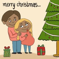 Pregnant Wife Merry Christmas Confetti-exploding Greetings Card -Merry Moments 1 65f508ef 6b63 4141 bfb3 4f7271f76cf9