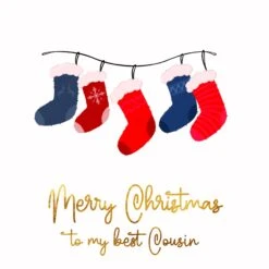 Merry Christmas Cousin Christmas Stockings Confetti-exploding Greetings Card -Merry Moments 1 6a70c7ca 58be 4f33 a242 6dd5ea4c585a