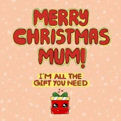 Merry Christmas Mum I'm All The Gift You Need Pink Confetti-exploding Greetings Card -Merry Moments 1 6ef6c580 8c22 4905 91a8 e164ce940643