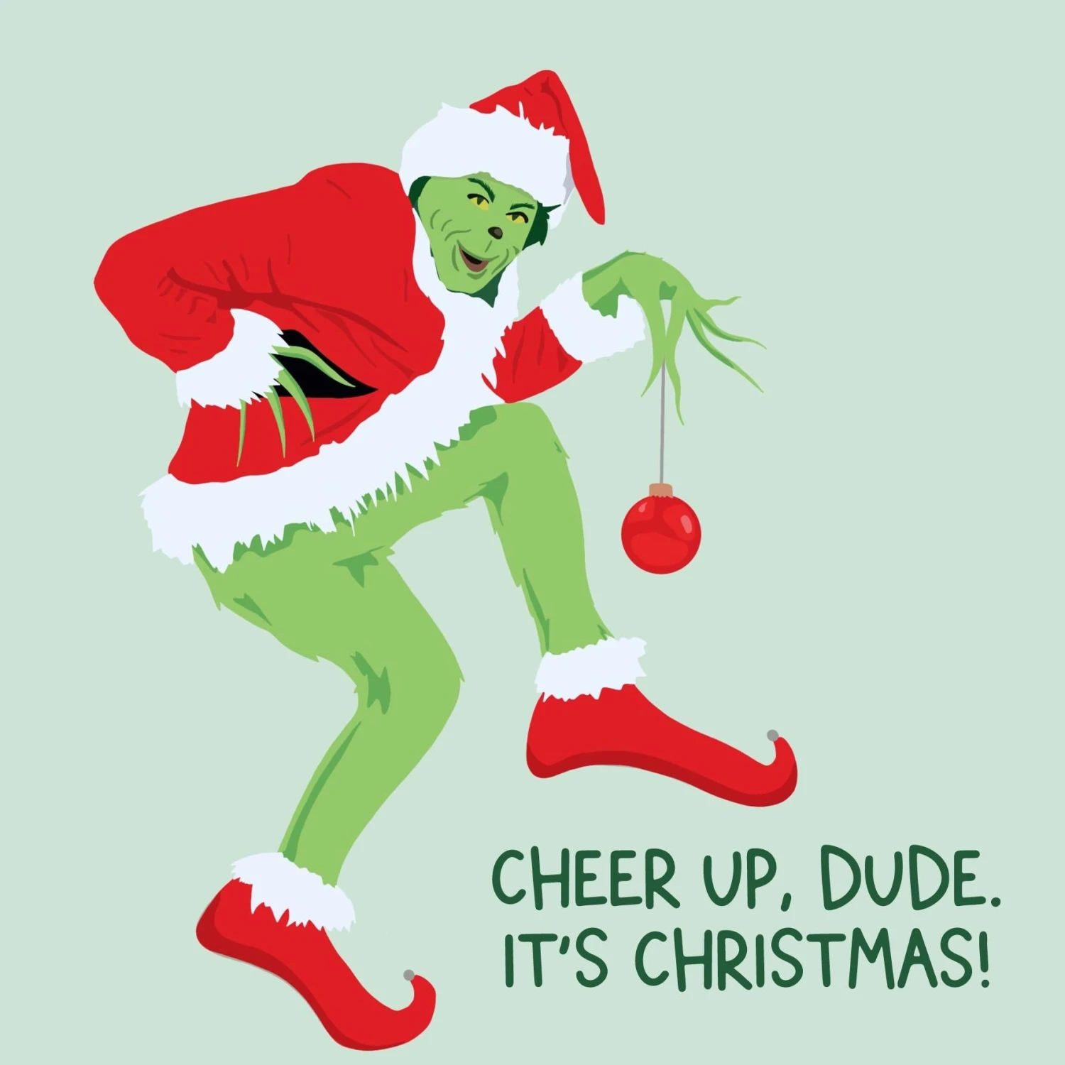Cheer Up, Dude. It's Christmas The Grinch Confetti-exploding Greetings Card 4 Cheer Up, Dude. It's Christmas The Grinch Confetti-exploding Greetings Card - Image 2