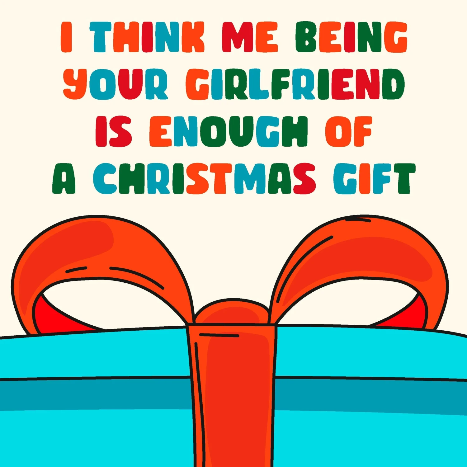 Merry First Christmas Boyfriend Being Your Girfriend Is Enough Of A Christmas Gift Confetti-exploding Greetings Card 4 Merry First Christmas Boyfriend Being Your Girfriend Is Enough Of A Christmas Gift Confetti-exploding Greetings Card - Image 2