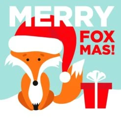 Merry Foxmas Cute Fox With A Gift Confetti-exploding Greetings Card -Merry Moments 1 7d20f273 ac7d 471d a91a ce6954861d9a