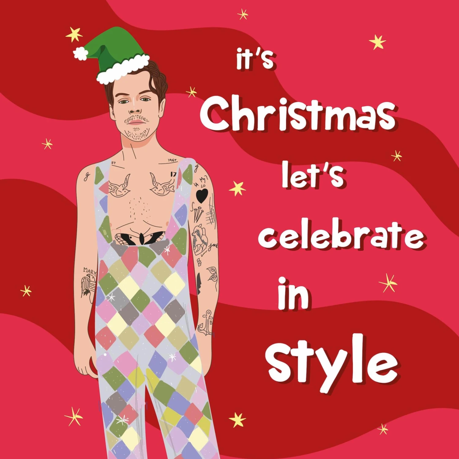 Harry Styles Christmas Confetti-exploding Greetings Card 4 Harry Styles Christmas Confetti-exploding Greetings Card - Image 2