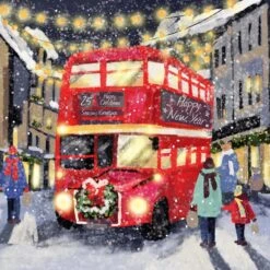 Merry Christmas And Happy New Year Red Bus Confetti-exploding Greetings Card -Merry Moments 1 87103ae0 4918 4ba7 b93d 9969e7016669