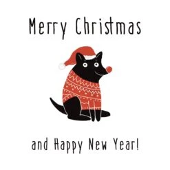 Merry Christmas And Happy New Year Funny Black Dog Confetti-exploding Greetings Card -Merry Moments 1 8e2c65b5 81b3 4a8f 8b12 f92255b50f18
