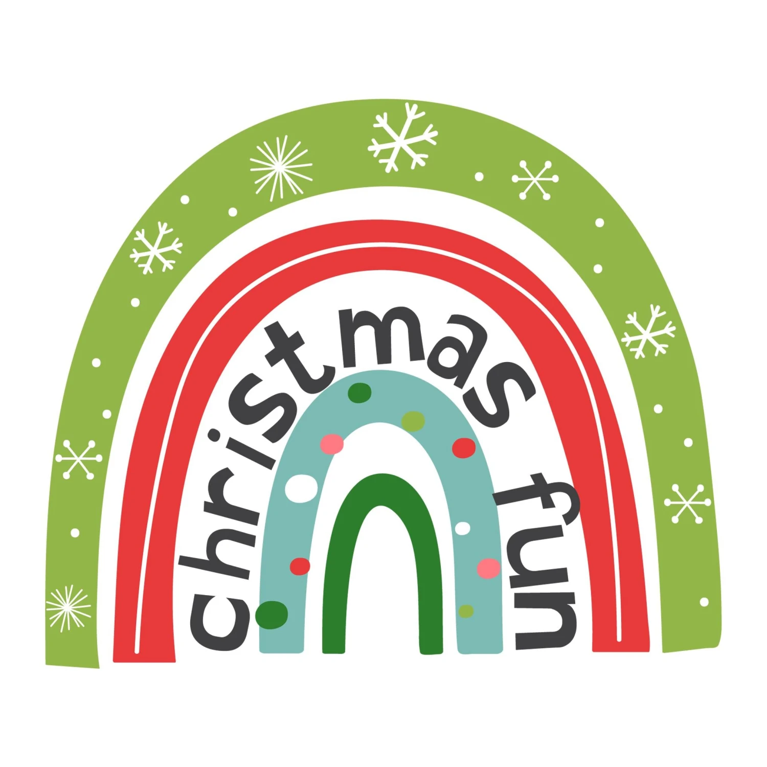 Rainbow Christmas Fun Confetti-exploding Greetings Card 4 Rainbow Christmas Fun Confetti-exploding Greetings Card - Image 2