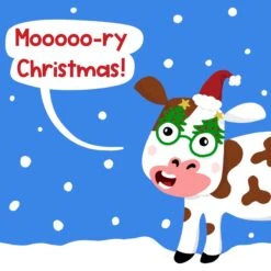 Cute Cow Christmas Confetti-exploding Greetings Card -Merry Moments 1 9e4db005 d0ee 4f2b 9be6 bf79a175f7c0
