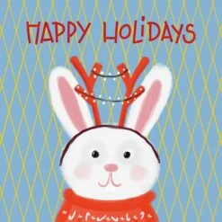 Happy Holidays Cute Rabbit Confetti-exploding Greetings Card 5 Happy Holidays Cute Rabbit Confetti-exploding Greetings Card -Merry Moments 1 a1d0dce8 a4a2 49ff a4b5 0ba49737bafd