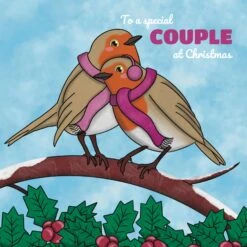 Christmas Robins Special Couple Female Confetti-exploding Greetings Card -Merry Moments 1 a87f4c84 b42f 4e35 af39 eca9a4a3d13f