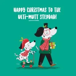 Cute Dalmatians Ulti-Mutt Stepdad Christmas Confetti-exploding Greetings Card -Merry Moments 1 a8b48ae4 aa76 443b 9127 98e6f8b2ee98