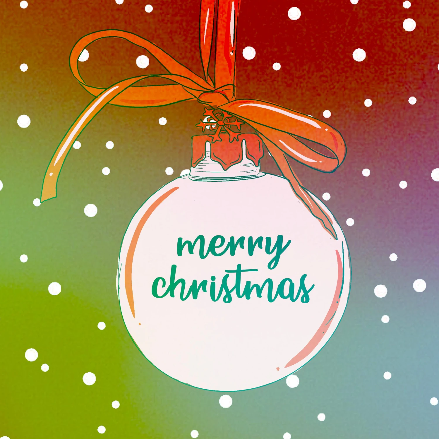 Merry Christmas White Bauble Confetti-exploding Greetings Card 4 Merry Christmas White Bauble Confetti-exploding Greetings Card - Image 2