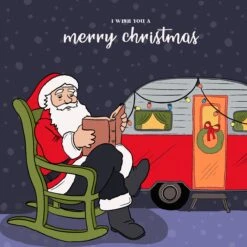 Merry Christmas Santa And His Caravan Confetti-exploding Greetings Card -Merry Moments 1 af112a4e 295d 43c2 9986 467c6a24fc32