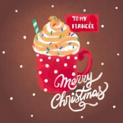 Merry Christmas Fiancee Cocoa With Whipped Cream Confetti-exploding Greetings Card -Merry Moments 1 b13f5ac4 e4ae 486f 9d02 7d4de8a9ccf6