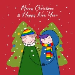 Merry Christmas And Happy New Year Cute LGBTQ+ Couple Confetti-exploding Greetings Card 5 Merry Christmas And Happy New Year Cute LGBTQ+ Couple Confetti-exploding Greetings Card -Merry Moments 1 b24927e9 8154 42ed 951f 5a3a09b50248