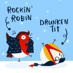 Rockin' Robin And Drunken Tit Christmas Confetti-exploding Greetings Card -Merry Moments 1 b54e64b8 5a7b 4d7c ade4 2f01ee38bff7