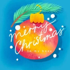 Merry Christmas To My Boss Beautiful Blue Confetti-exploding Greetings Card -Merry Moments 1 b74e7e53 e0a6 47d2 9cb7 508a05b51512