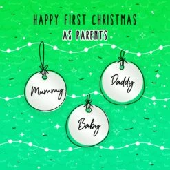 Green Themed Christmas Balls Merry 1st Christmas As Parents Confetti-exploding Greetings Card 5 Green Themed Christmas Balls Merry 1st Christmas As Parents Confetti-exploding Greetings Card -Merry Moments 1 c099b02a 57a7 43f5 a0b7 61168c335654