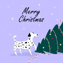 Plum Merry Christmas Dalmatian And Fallen Christmas Tree Confetti-exploding Greetings Card -Merry Moments 1 c80f92fa 199b 4cc4 9c0a 2ad04458c1a6