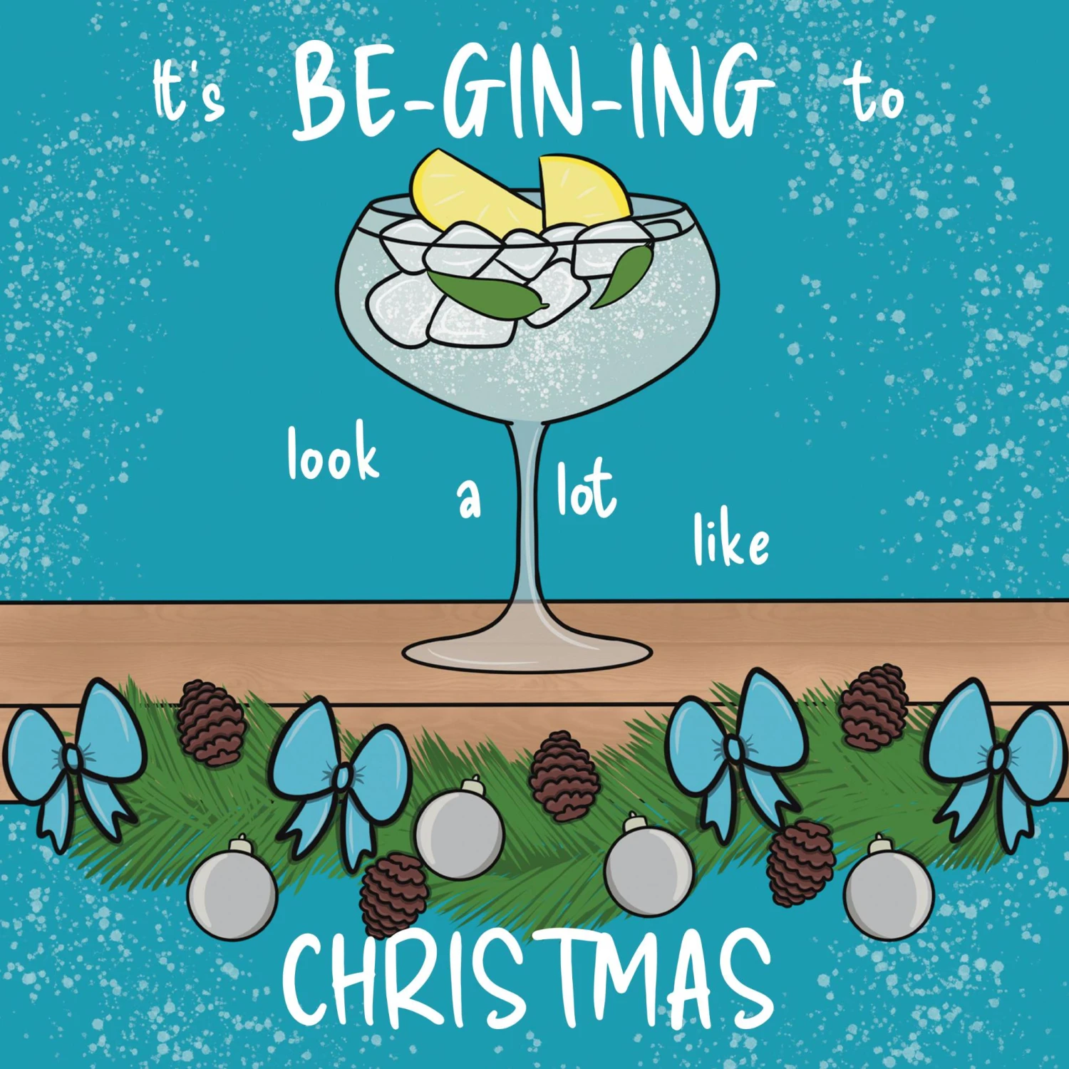 Be-Gin-Ing Christmas Confetti-exploding Greetings Card 4 Be-Gin-Ing Christmas Confetti-exploding Greetings Card - Image 2