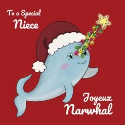Christmas Joyeux Narwhal Niece Confetti-exploding Greetings Card -Merry Moments 1 cf9a8dd9 ffb1 406b a407 ab562c7c717b