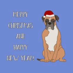 Merry Christmas And Happy New Year Bulldog Blue Theme Confetti-exploding Greetings Card -Merry Moments 1 d3fc49b0 bd80 4d20 a4f7 902941876ed6