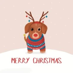 Merry Christmas From Dachshund Confetti-exploding Greetings Card -Merry Moments 1 e2d377da 167e 49b9 9230 09ae43831829