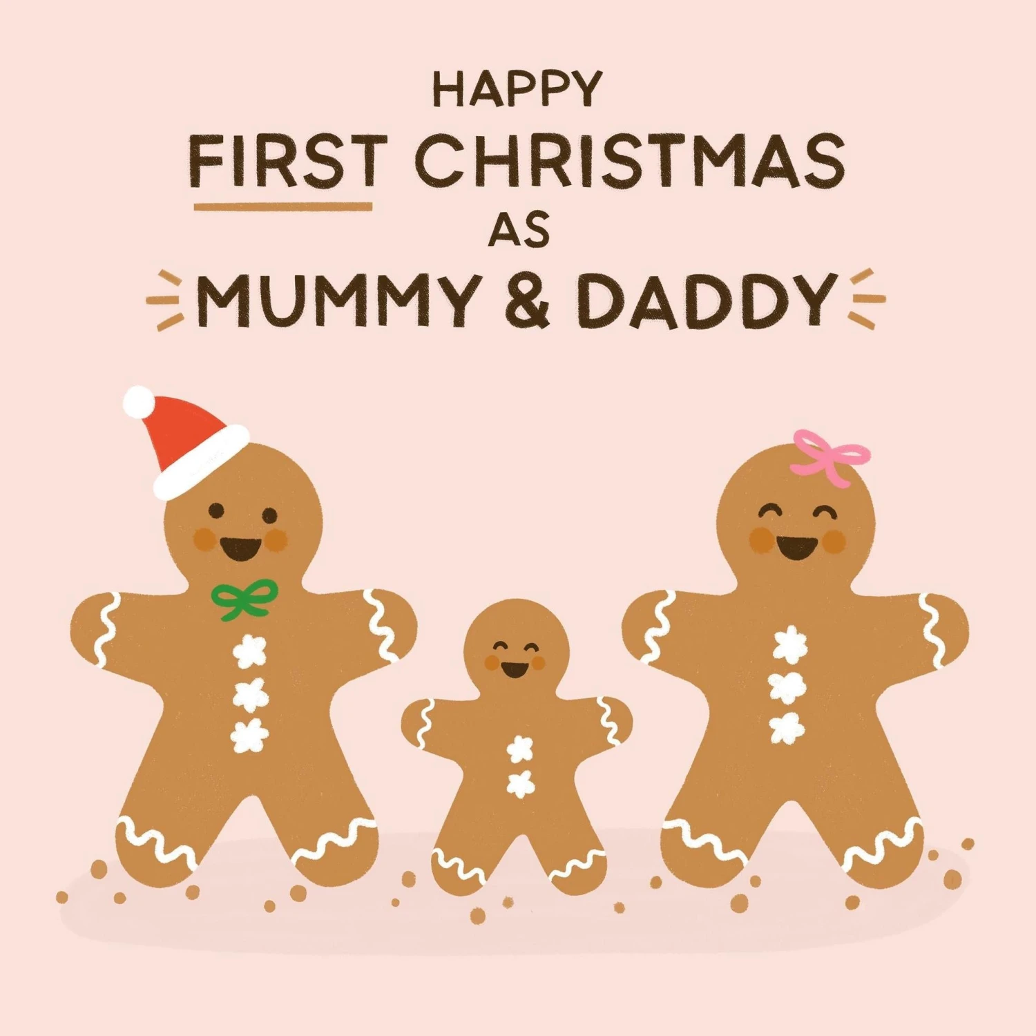 Happy First Christmas Mummy Daddy Confetti-exploding Greetings Card 4 Happy First Christmas Mummy Daddy Confetti-exploding Greetings Card - Image 2