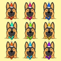 Kiwi Merry Christmas Cute German Shepherds Confetti-exploding Greetings Card -Merry Moments 1 ef5bbe25 0a50 4d9f a843 d8b5b0a7eafb