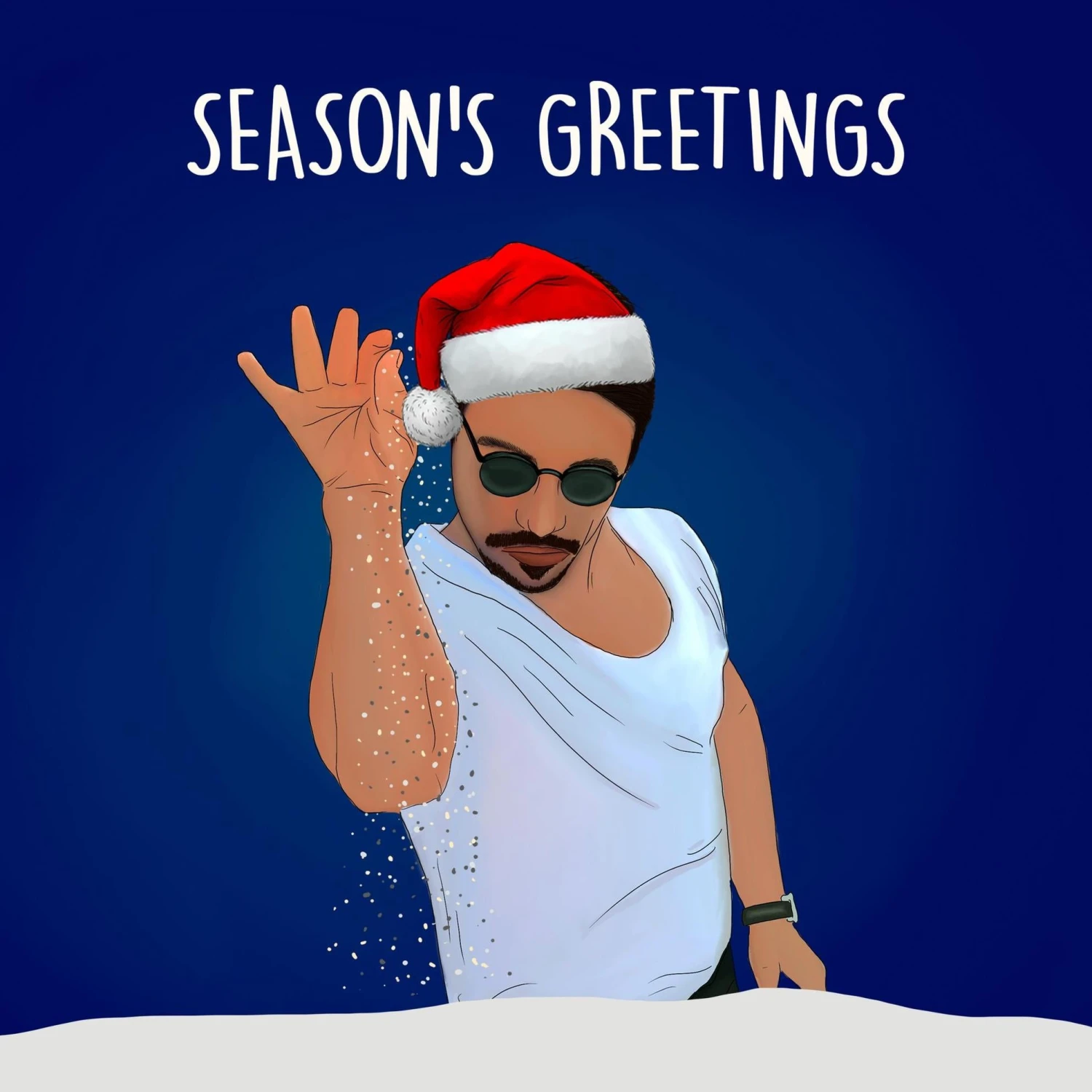 Salt Bae Christmas Confetti-exploding Greetings Card 4 Salt Bae Christmas Confetti-exploding Greetings Card - Image 2